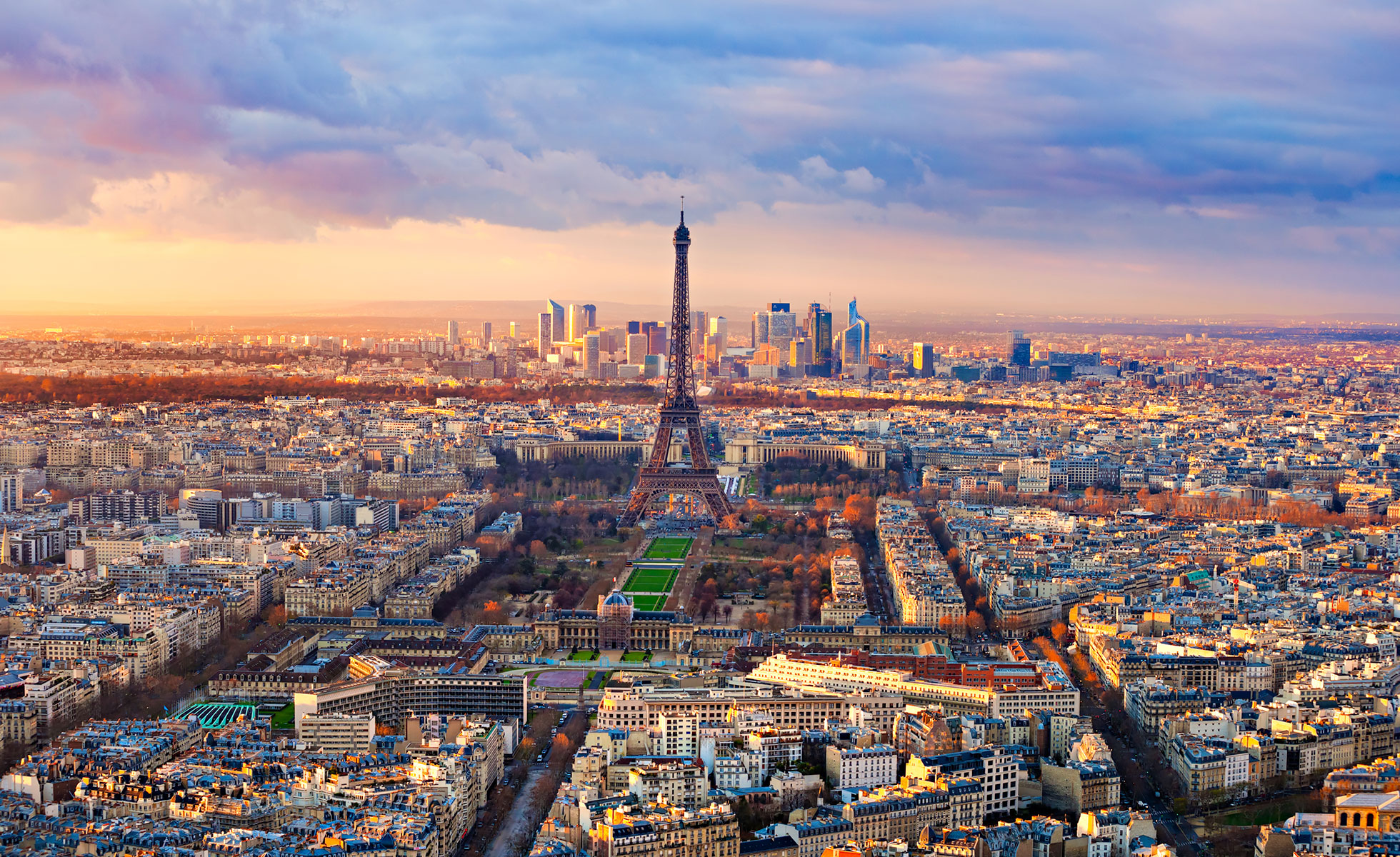 Vue sur la tour Eiffel à Paris